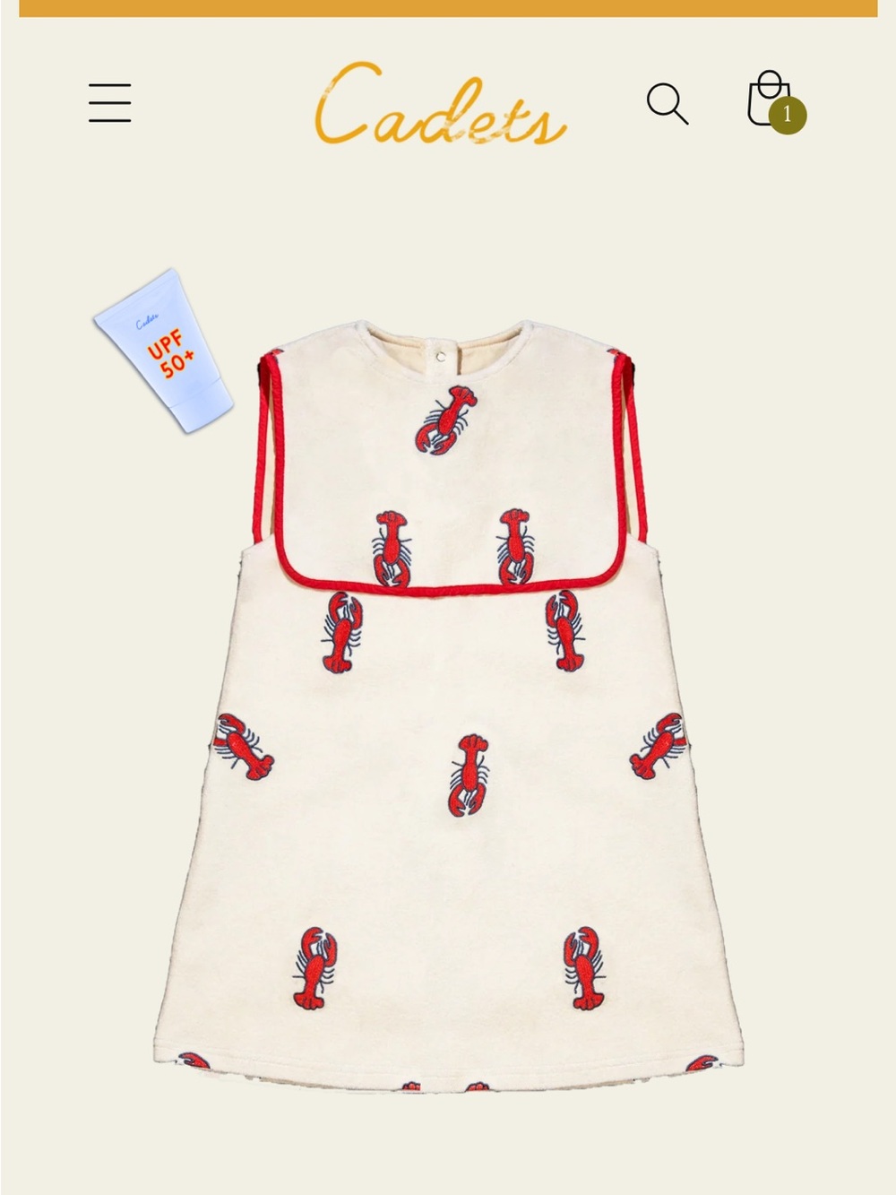 NWT Cadets Terry Bib Dress